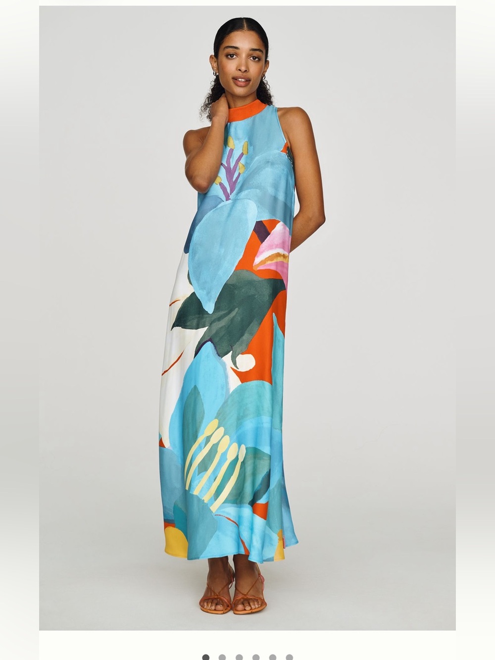 NWT FARM Rio Halter Maxi Dress